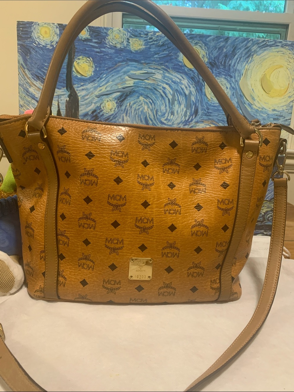 MCM Cognac Visetos Monogram  two- way bag  VUC